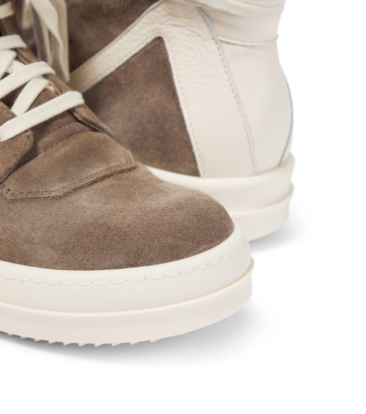 Rick Owens inspired Geobasket high tops
beige & brown leather avant-garde sneakers
chunky streetwear boots high top
beige & brown geobasket replica