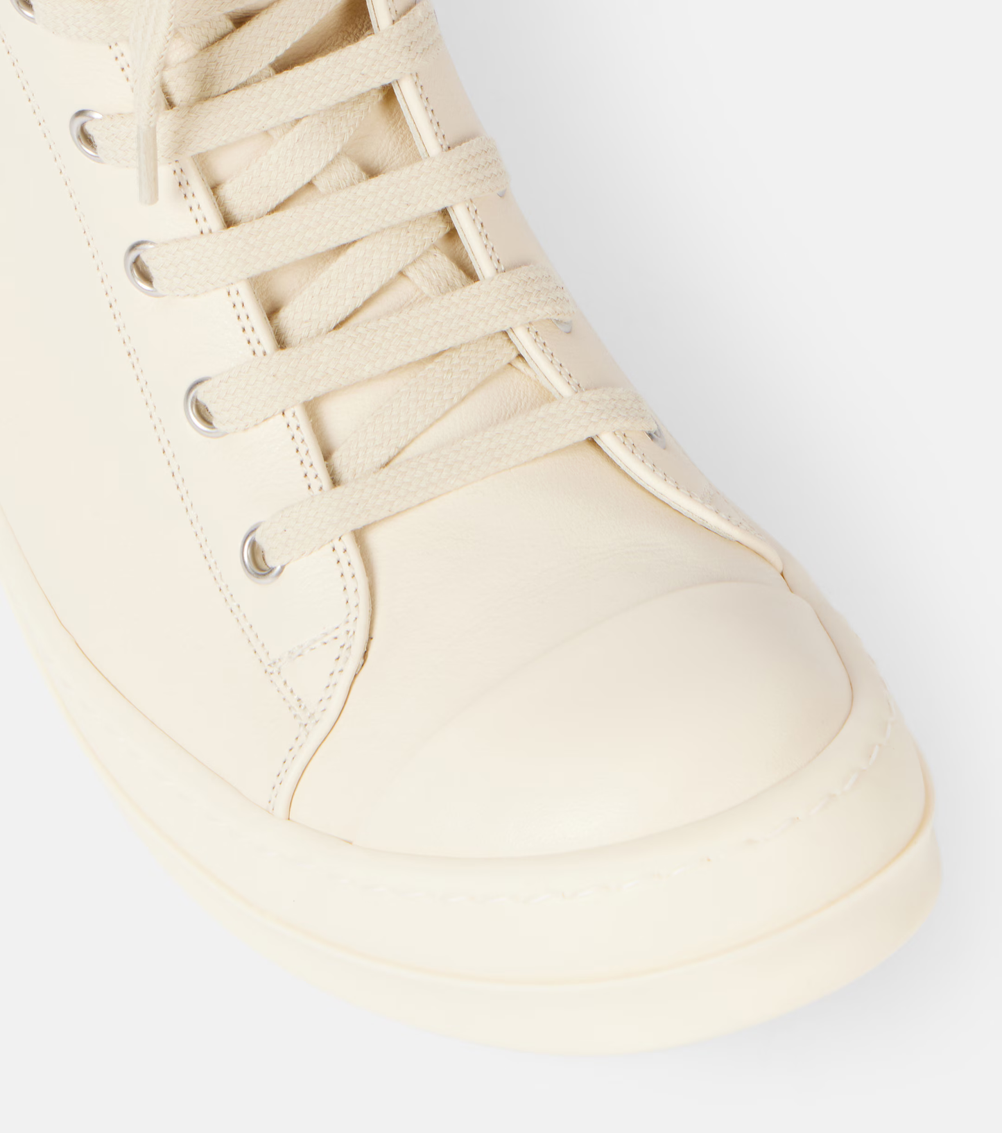 high top punk canvas sneakers
rick owens ramones replica
beige oversized toe sneakers
avant-garde high top shoes streetwear