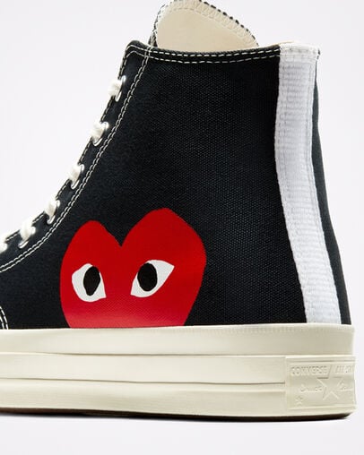 converse cdg play chuck 70 high top

comme des garcons heart logo converse

cdg chuck 70 canvas sneakers

converse high tops collaboration