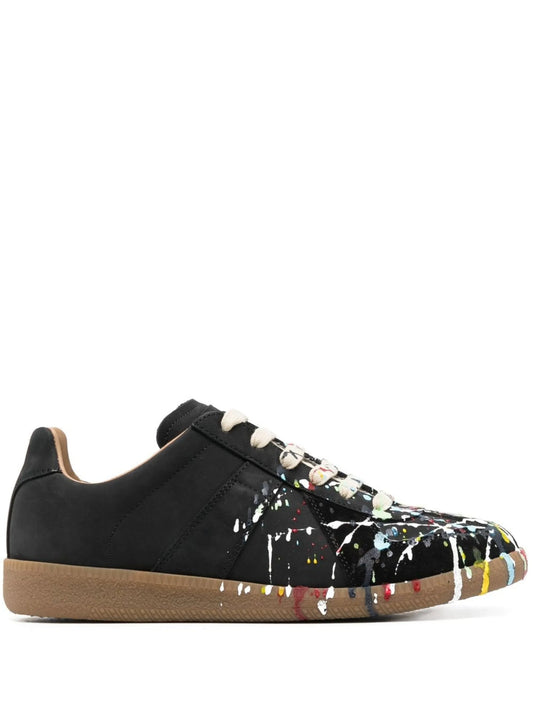 graffiti german army trainers sneakers

retro maison margiela style shoes

luxury suede panelled trainers

leather minimalist sneakers void packaging