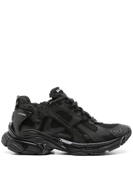 distressed silver mesh runner sneakers

vintage luxury style running shoes

black deconstructed street sneakers

balenciaga inspired runners