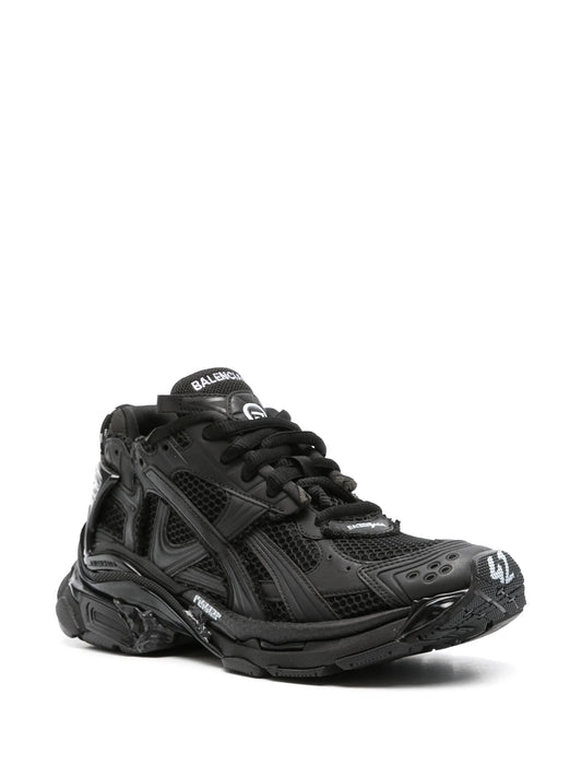 distressed silver mesh runner sneakers

vintage luxury style running shoes

black deconstructed street sneakers

balenciaga inspired runners
