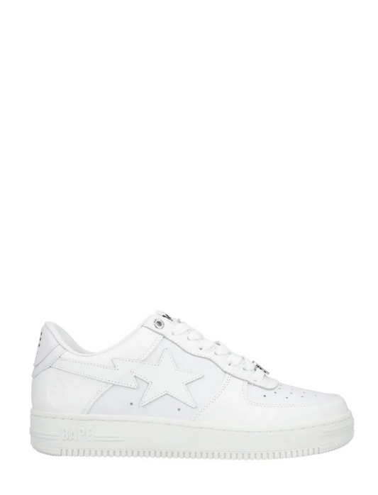 Bape Sta white low-top sneakers

Bathing Ape glossy patent sneakers

Streetwear star-panel low shoes

Bape-style white sneakers