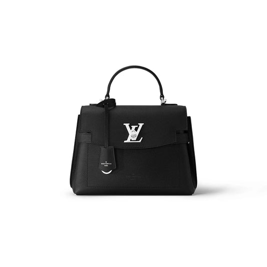 Louis Vuitton Capucines BB structured black leather handbag

top handle luxury bag with metal logo

flap closure shoulder bag

LV inspired noir purse