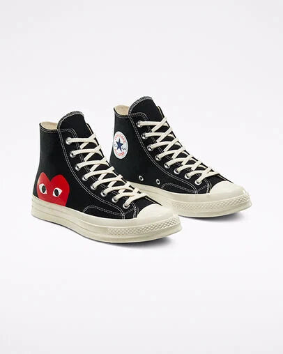 converse cdg play chuck 70 high top

comme des garcons heart logo converse

cdg chuck 70 canvas sneakers

converse high tops collaboration
