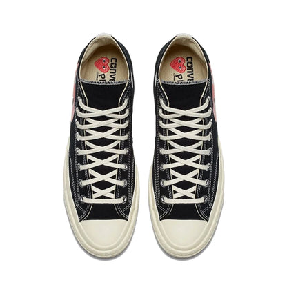 converse cdg play chuck 70 high top

comme des garcons heart logo converse

cdg chuck 70 canvas sneakers

converse high tops collaboration