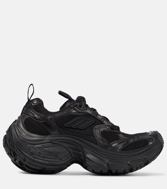 10XL extreme oversized mesh sneakers

black futuristic chunky runners

oversized balenciaga style shoes

sculpted sole black tech sneakers