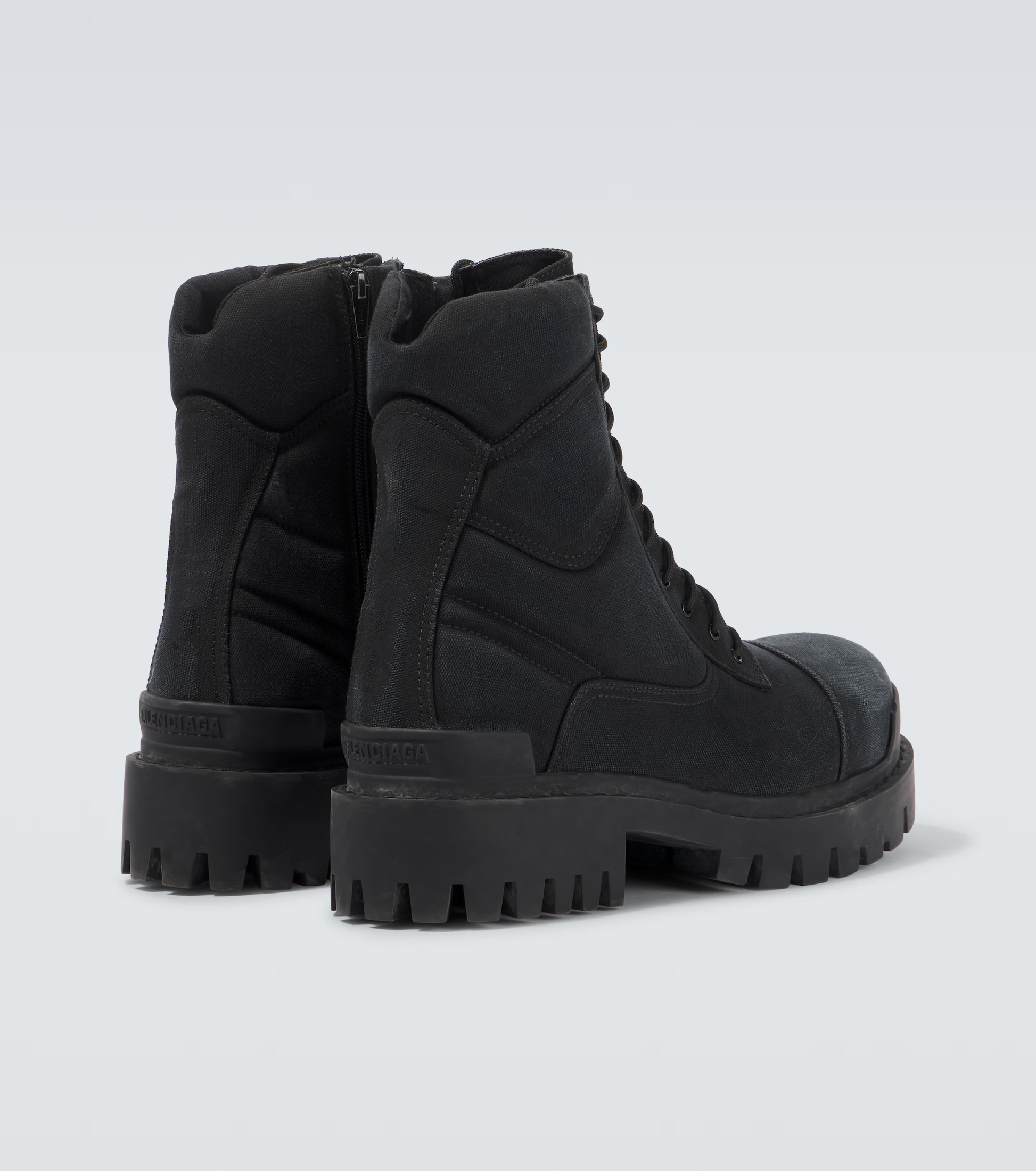 platform combat boots black

chunky sole lace-up boots

Balenciaga strike inspired heavy boots

urban utility black fashion boots
