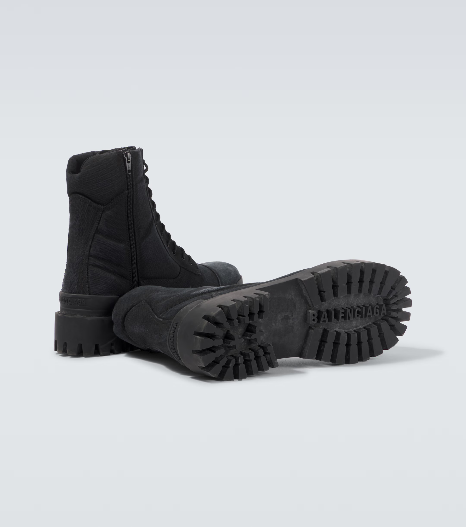 platform combat boots black

chunky sole lace-up boots

Balenciaga strike inspired heavy boots

urban utility black fashion boots