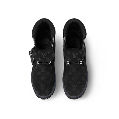 Monogram wheat 6-inch boots

luxury timberland style black boots

designer waterproof ankle boots

high-end embossed streetwear boots

Louis Vuitton x Timberland 6" Ankle Boot Monogram Black Wheat
