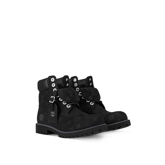 Monogram wheat 6-inch boots

luxury timberland style black boots

designer waterproof ankle boots

high-end embossed streetwear boots

Louis Vuitton x Timberland 6" Ankle Boot Monogram Black Wheat