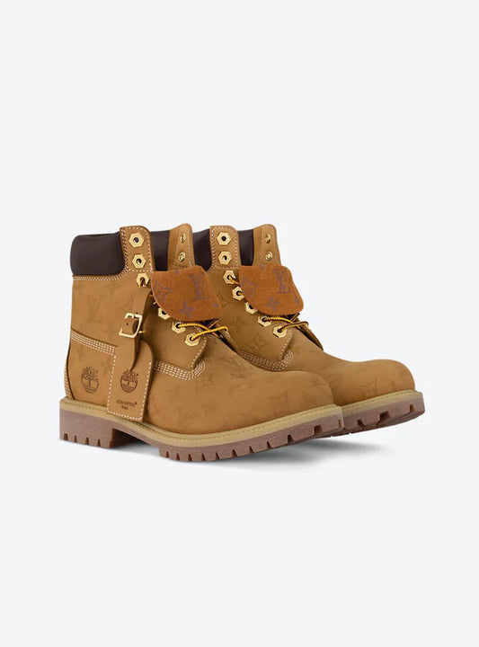 Monogram wheat 6-inch boots

luxury timberland style brown boots

designer waterproof ankle boots

high-end embossed streetwear boots

Louis Vuitton x Timberland 6" Ankle Boot Monogram Brown Wheat