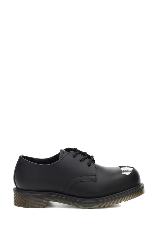 steel toe black leather derby shoes

punk style industrial oxford shoes

black steel cap dress shoes

triple black derby with metal toe

Raf Simons x Dr. Martens Steel Toe Black Leather Shoes