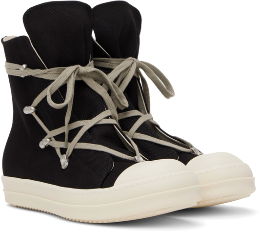 pentagram high top canvas sneakers

black white punk ramones shoes

rick owens pentagram replica sneakers

gothic lace-up designer footwear